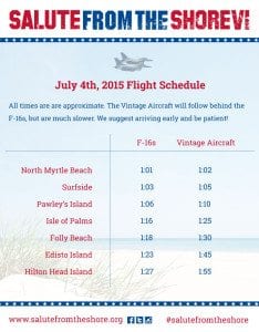 2015 Salute from the Shore Flight Schedule