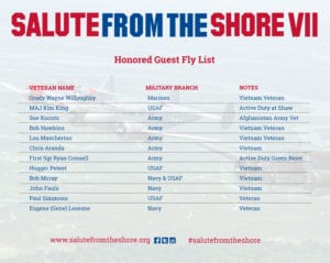 2016 Honored Guests Fly List