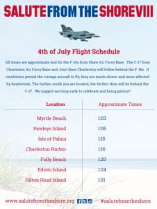 2017 Salute from the Shore Flight Schedule