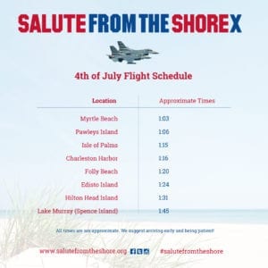 2019 Salute from the Shore Schedule