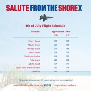 Salute from the Shore 2019 Schedule