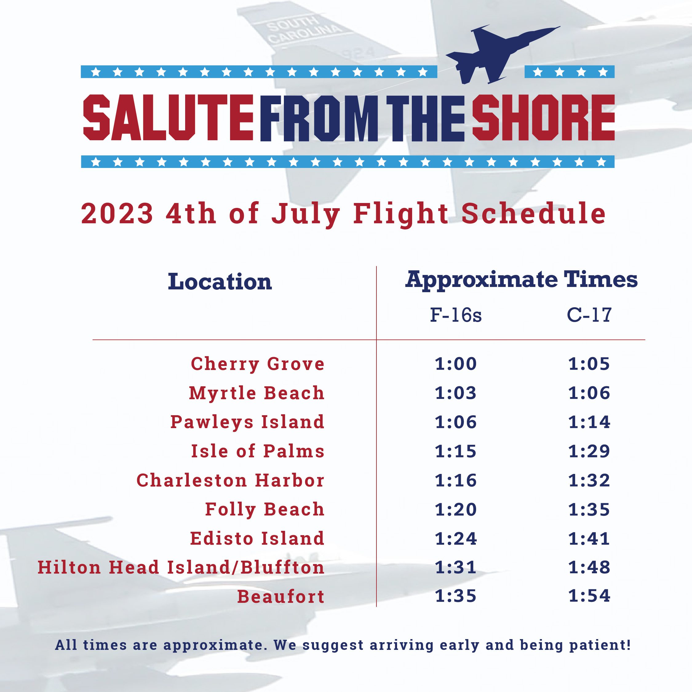 2023-03-20 SFTS Flight Schedule