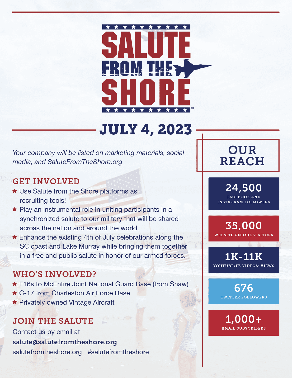 SFTS Sponsor 2023 Salute From the Shore